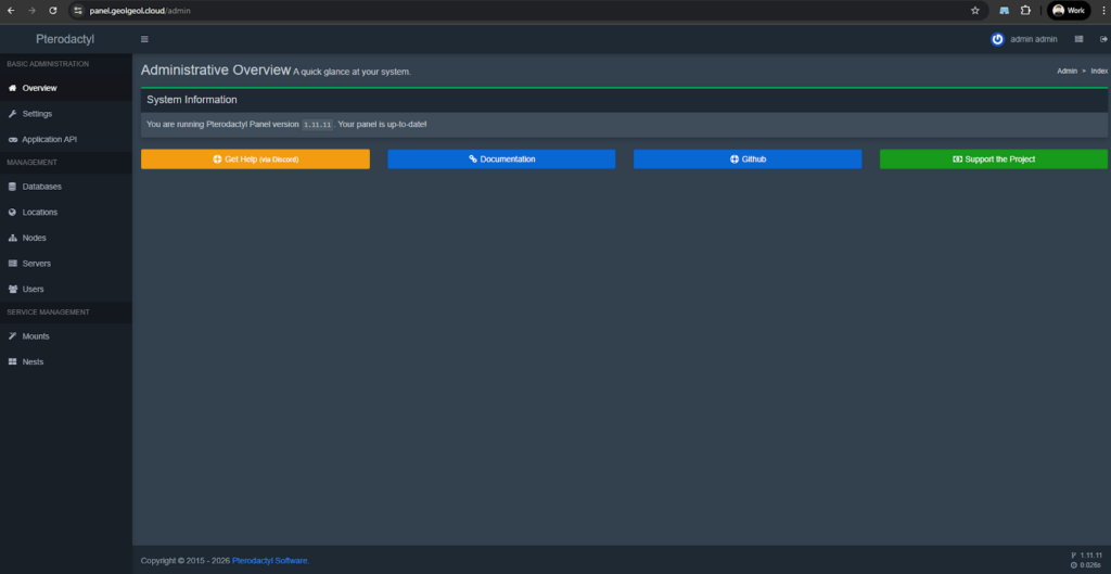 Admin Panel Pterodactyl di VPS Ubuntu