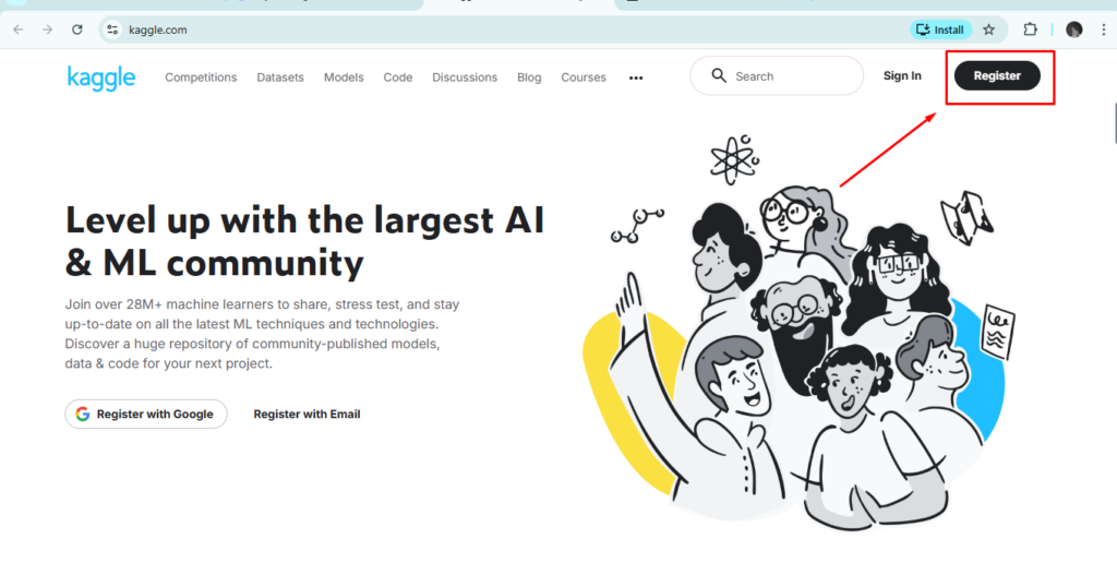 Halaman utama kaggle