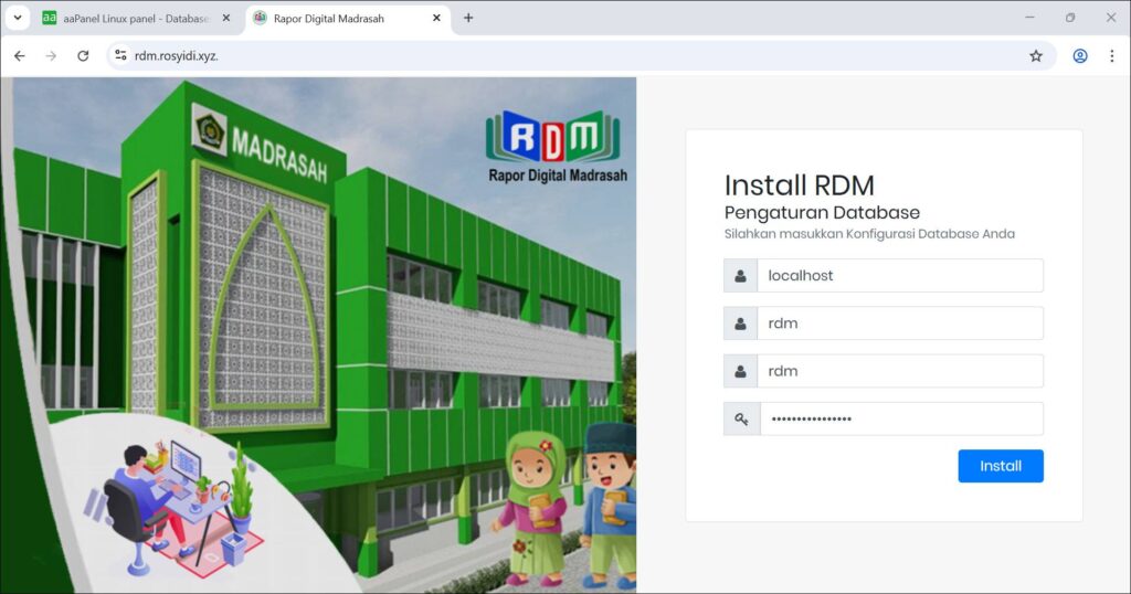 install rdm di aaPanel melalui browser
