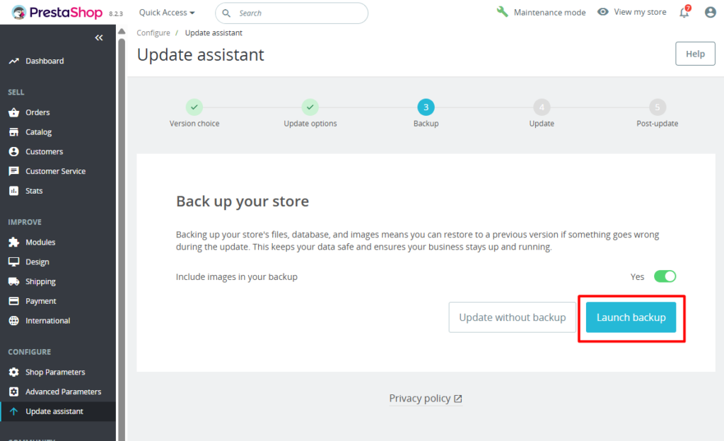 update prestashop 5
