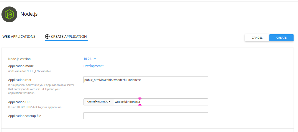 Buat projek sederhana seperti contoh dibawah: