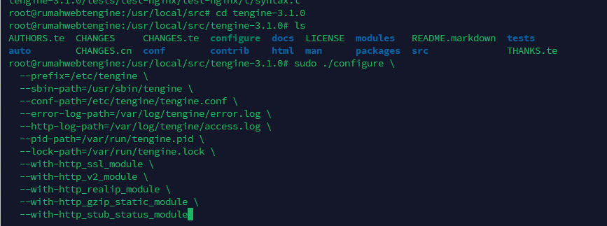 tengine build module