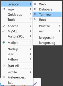 terminal_laragon | Rumahweb Journal