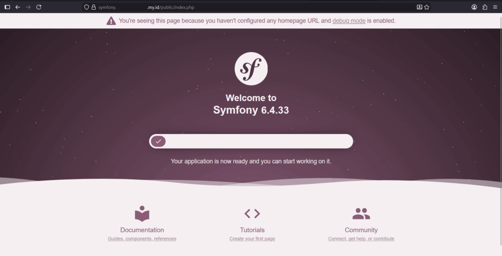 Symfony terpasang di shared hosting cPanel