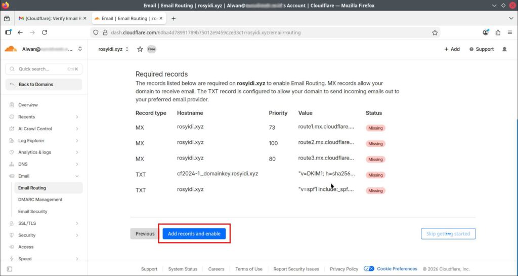 Langkah 4. Add Record DNS