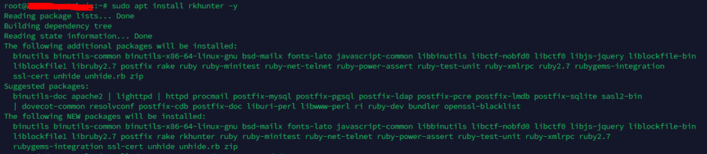 install rkhunter via apt