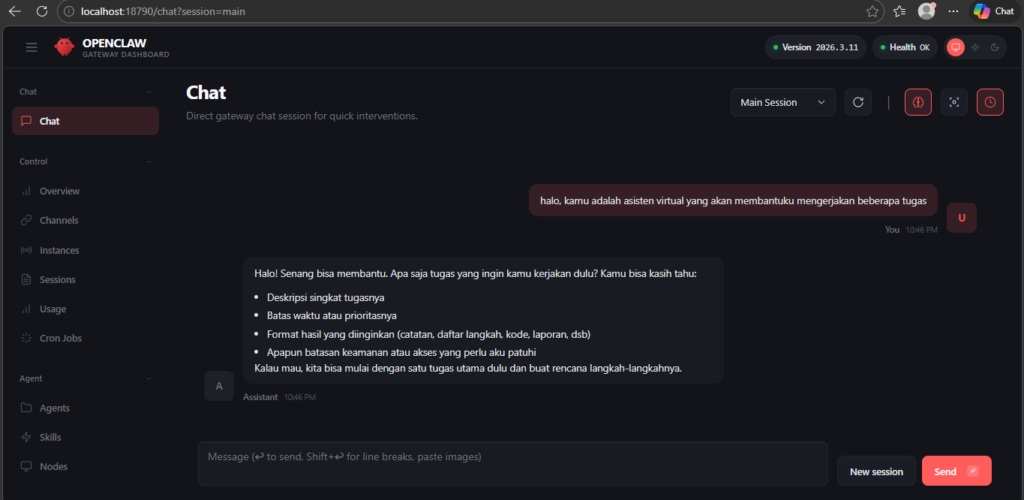 instalasi openclaw bagian 8
