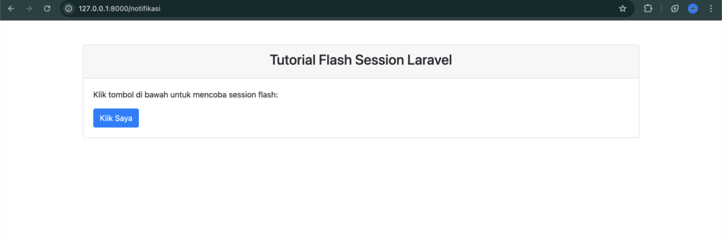 Cara Membuat Flash Session di Laravel