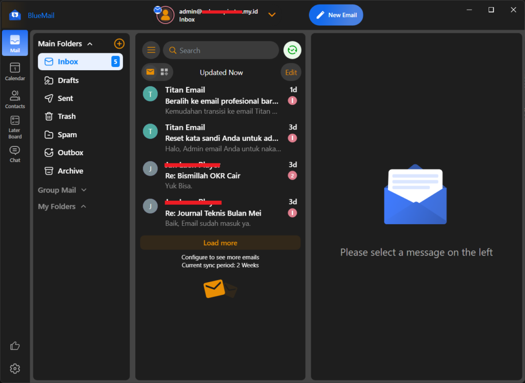 Opsi_POP_Tampilan Halaman Email POP