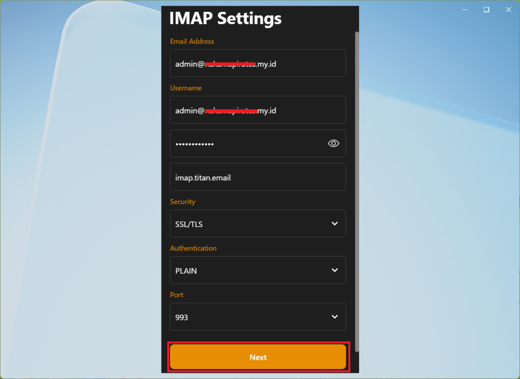 Opsi_IMAP_IMAP Settings