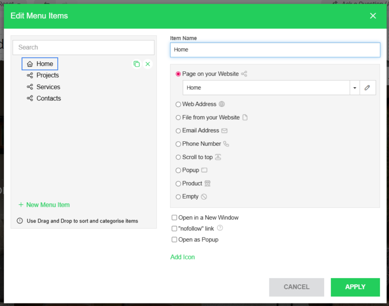 Mengenal Header dan Footer SitePro Website Builder