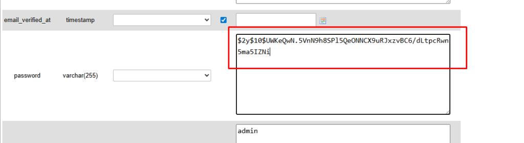 reset password Login Laravel user
