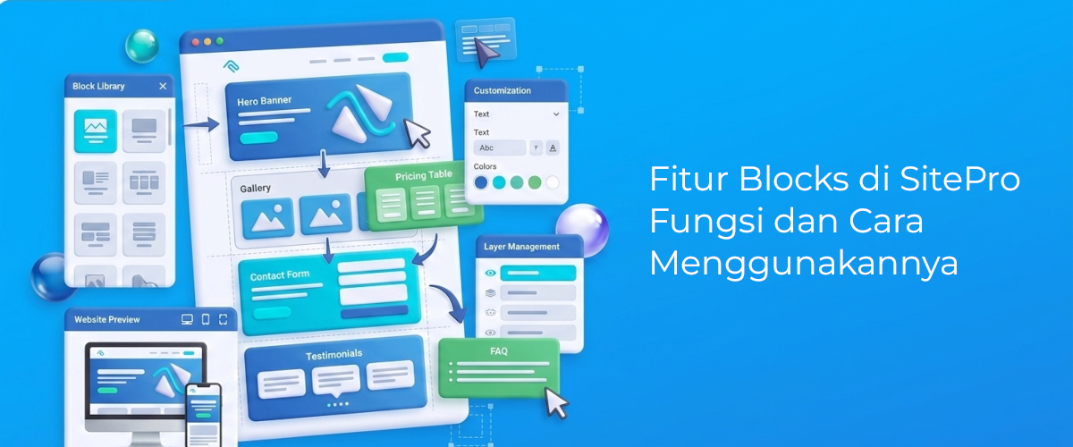 Banner - Fitur Blocks di SitePro