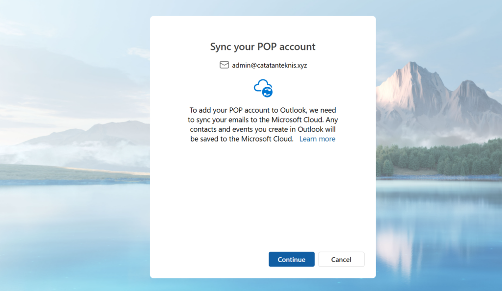 Proses sinkronasi email di new outlook