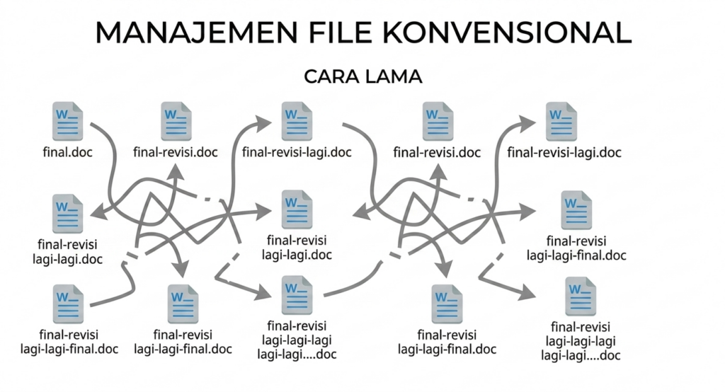 cara lama manajemen file konvensional