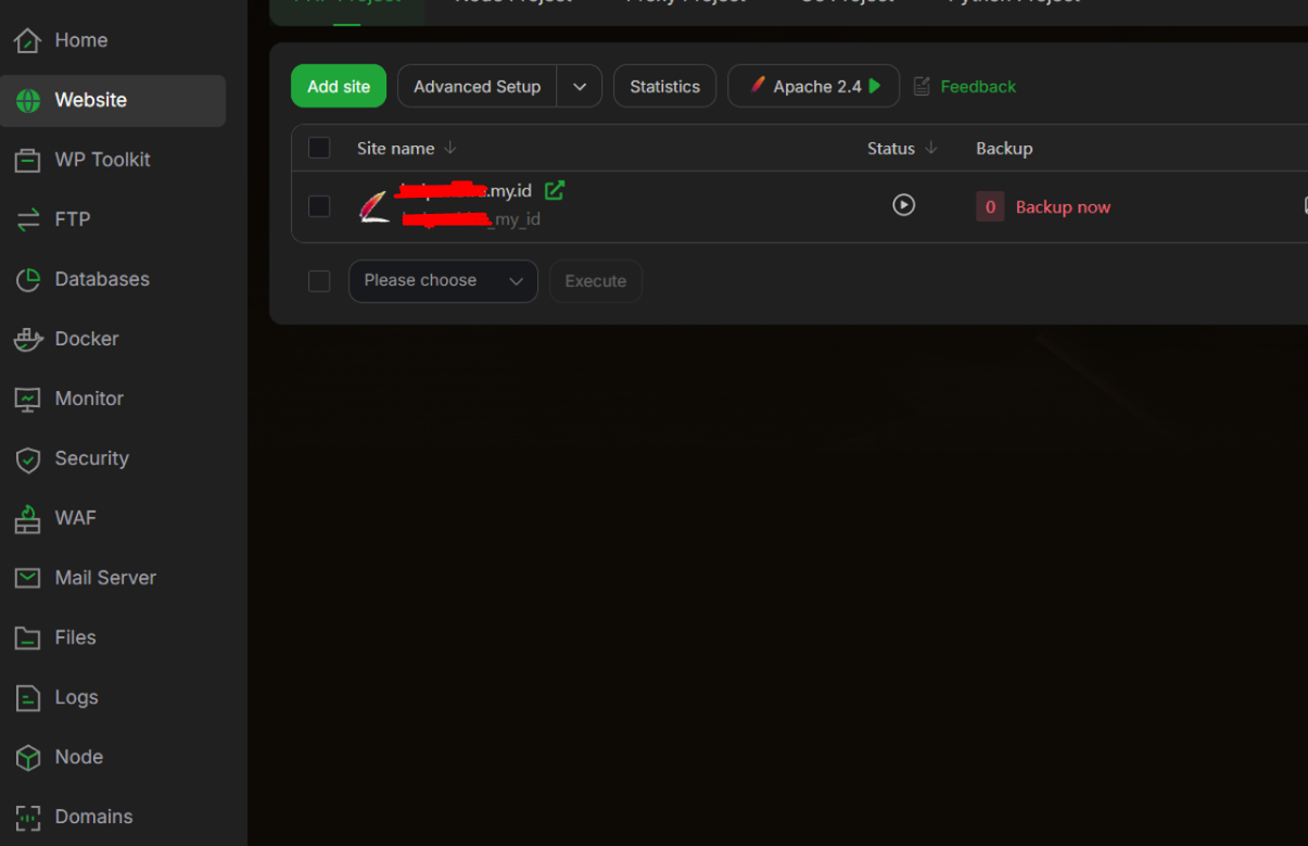 Menu Website