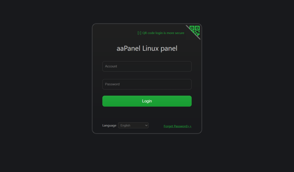 Login aaPanel