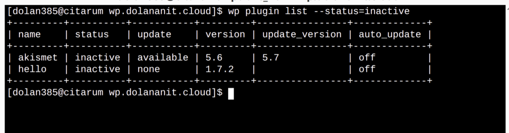 Menghapus Plugin dan Tema yang Tidak Aktif