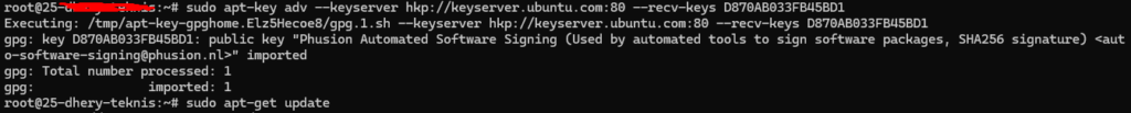 Tambahkan kunci PGP Phusion