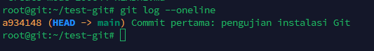 melihat riwayat commit yang dilakukan