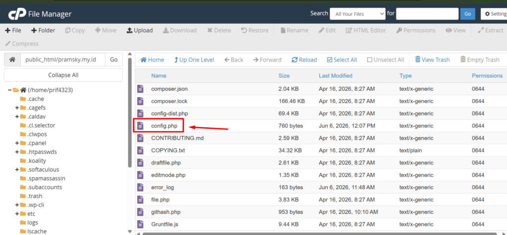 File Config Moodle
