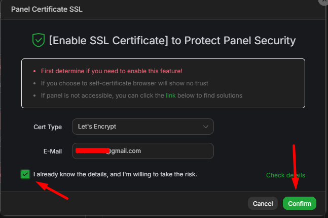 Konfirmasi SSL