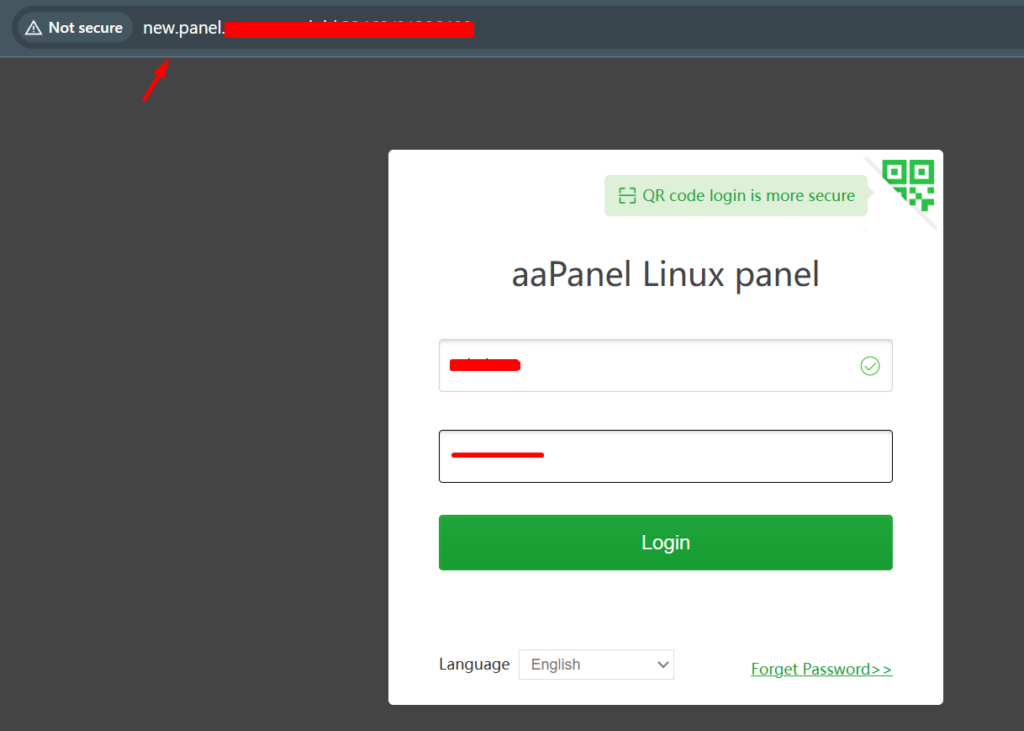 Logout aaPanel