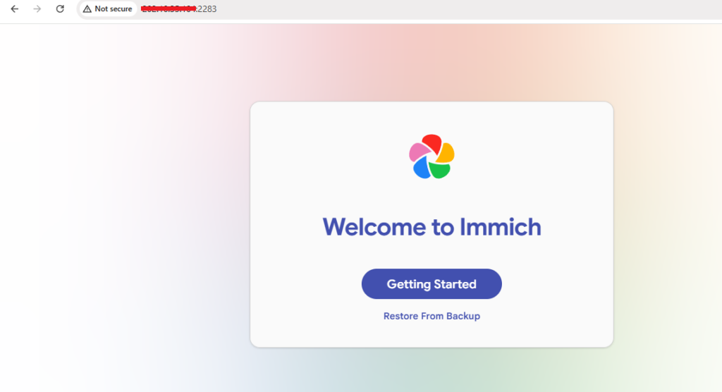 Akses Immich via browser