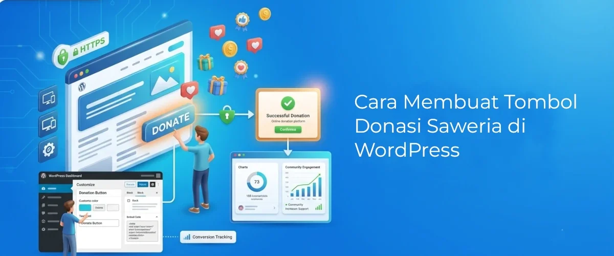 Banner - Cara Membuat Tombol Donasi Saweria di WordPress
