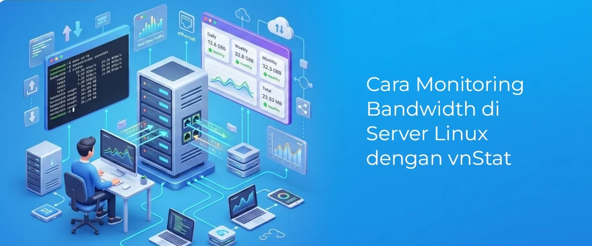 Banner - Cara Monitoring Bandwidth di Server Linux dengan vnStat