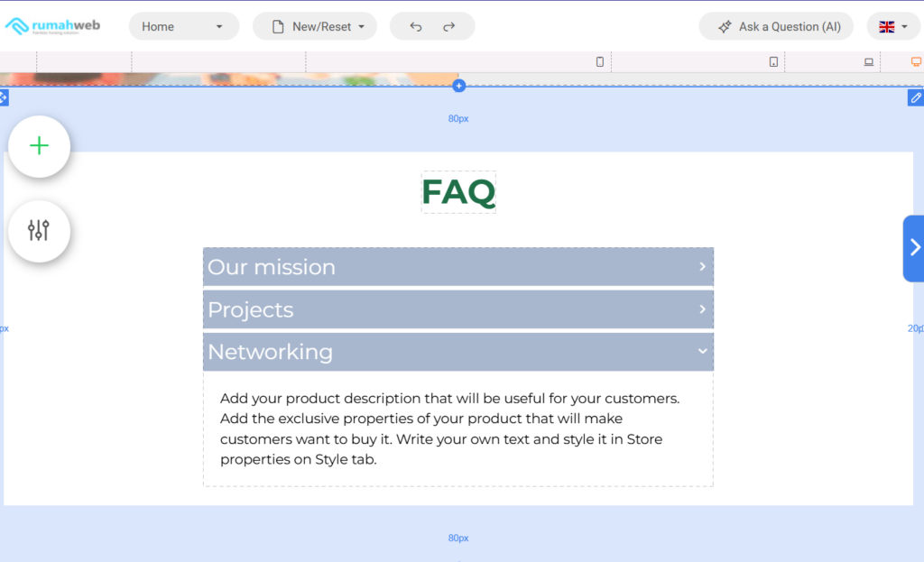contoh FAQ page