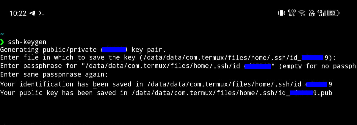 generate ssh key di android
