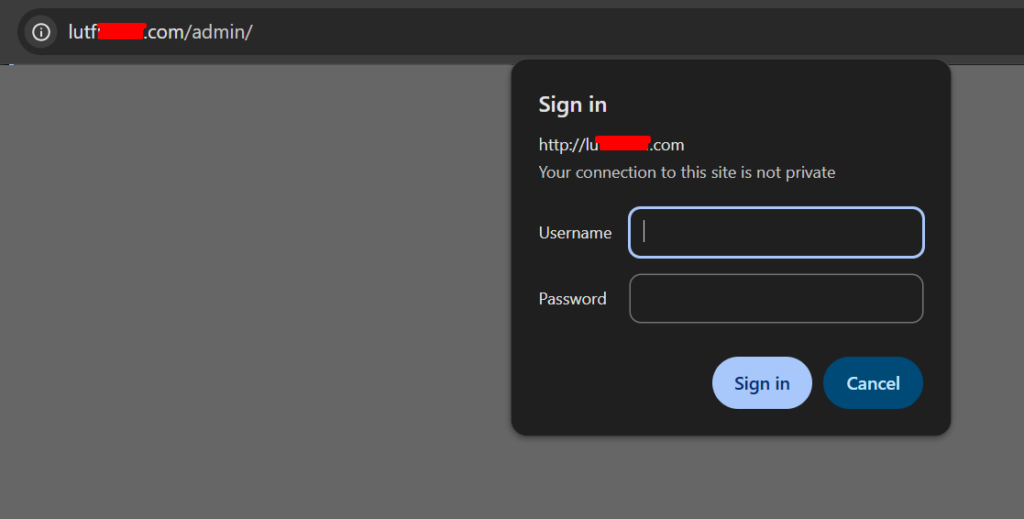 contoh directory protection