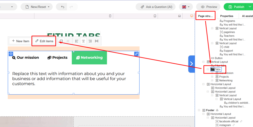 ubah judul tabs sitepro