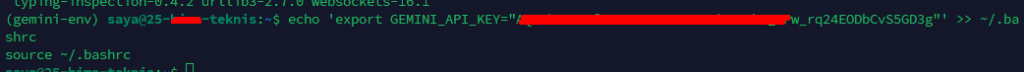 tampilan API  keysudah ditambahkan