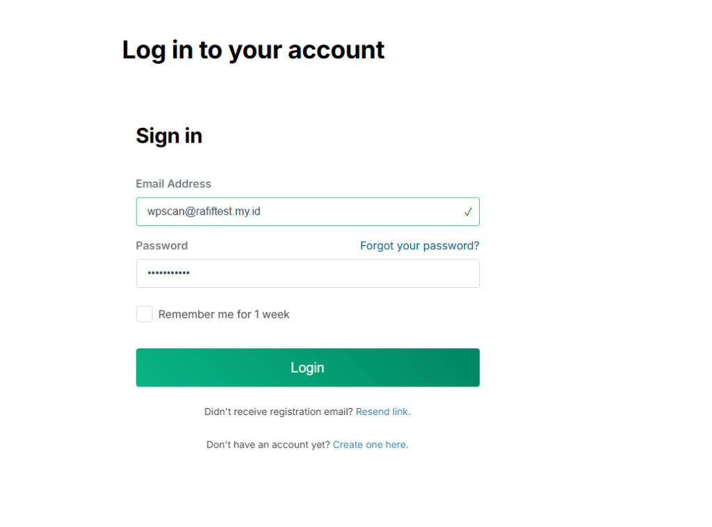 Log In WPScan
