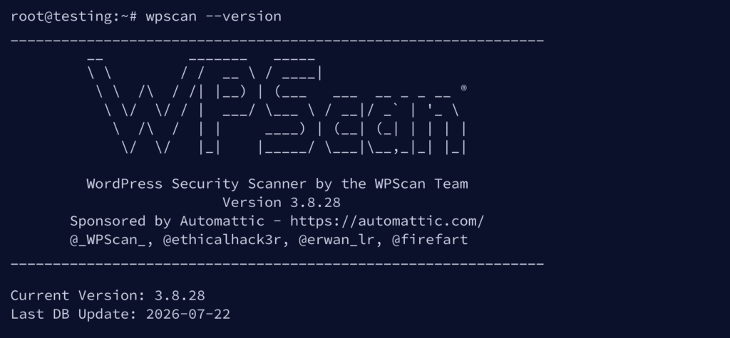 Verifikasi install WPScan