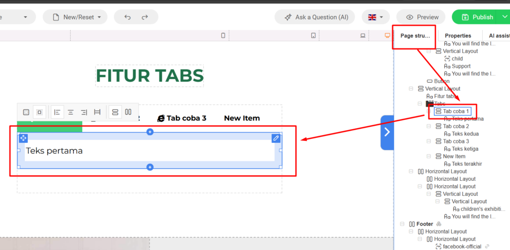 tambah media tabs sitepro