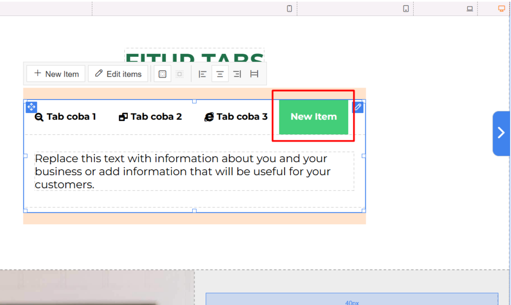 tambah judul tabs sitepro 2