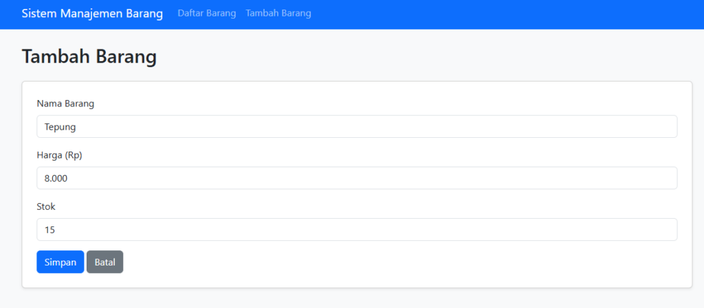 Tambah Barang