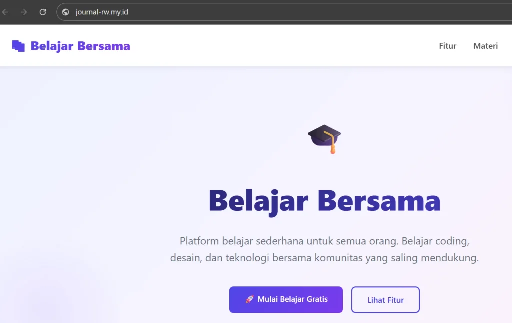 Contoh Goravel di hosting cPanel