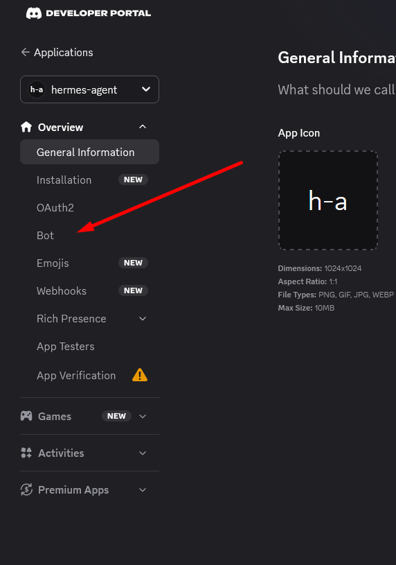 Membuat bot Hermes Agent ke Discord