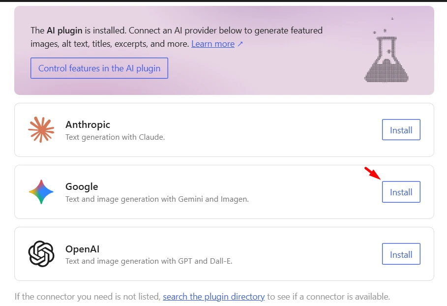 menghubungkan AI ke WordPress dengan Gemini AI