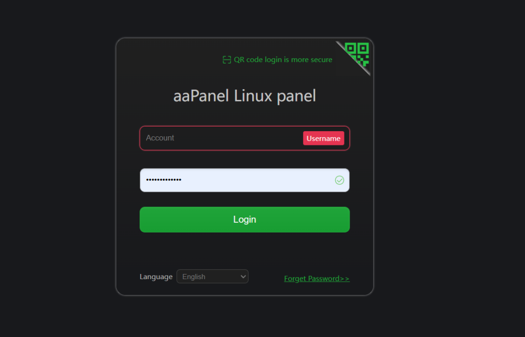 login aapanel