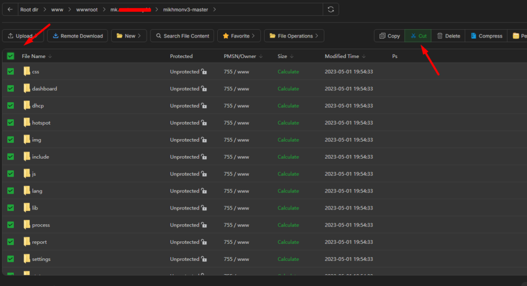 pindahkan file dan folder