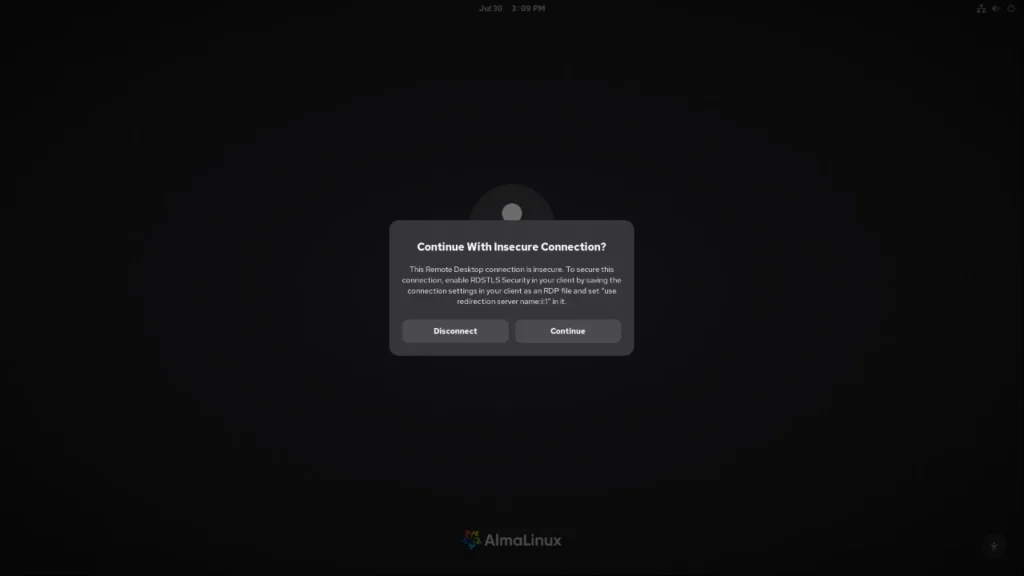 Continue with Insecure Connection