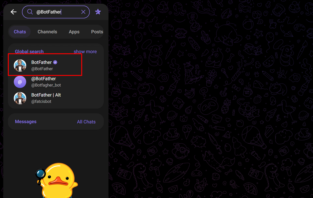 bot father telegram - Notifikasi Telegram di aaPanel