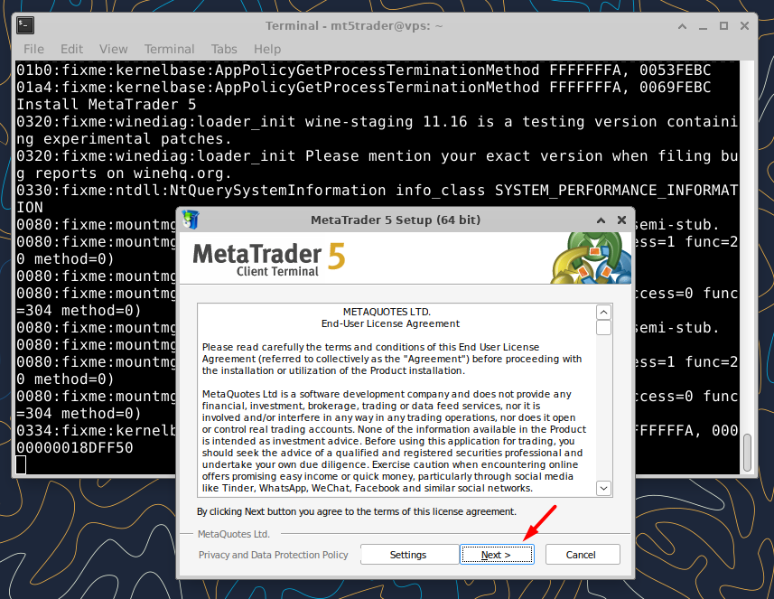 installasi metatrader 5 melalui wine ubuntu
