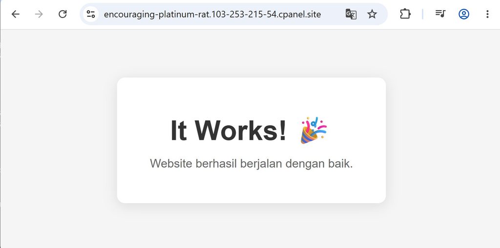 Gasil testing akses temporary domain
