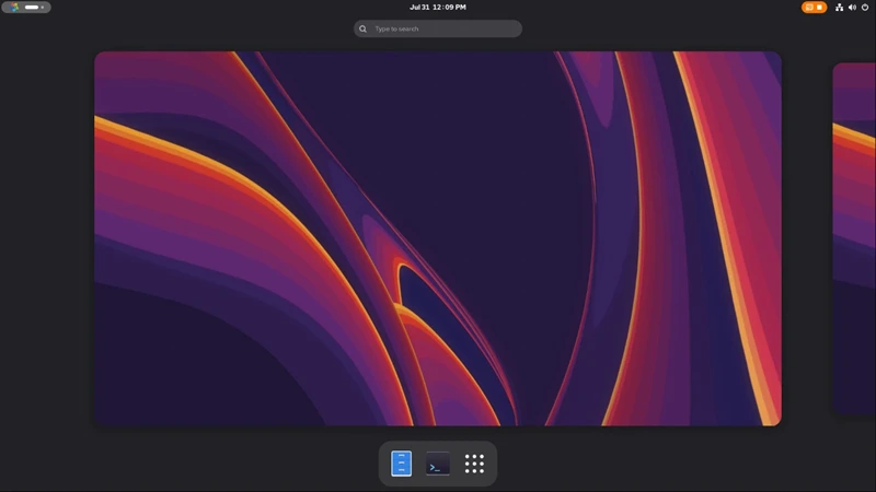 Tampilan GUI Almalinux 10